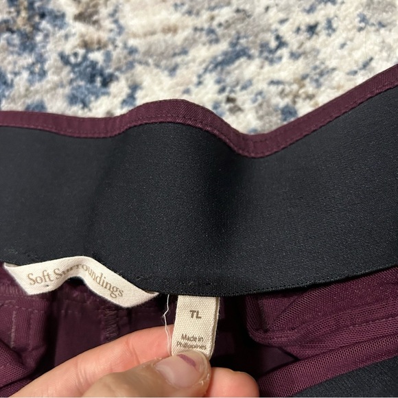 Soft Surroundings Burgundy Pull-On Straight Leg Dress Pants Size Large Tall - Picture 6 of 10